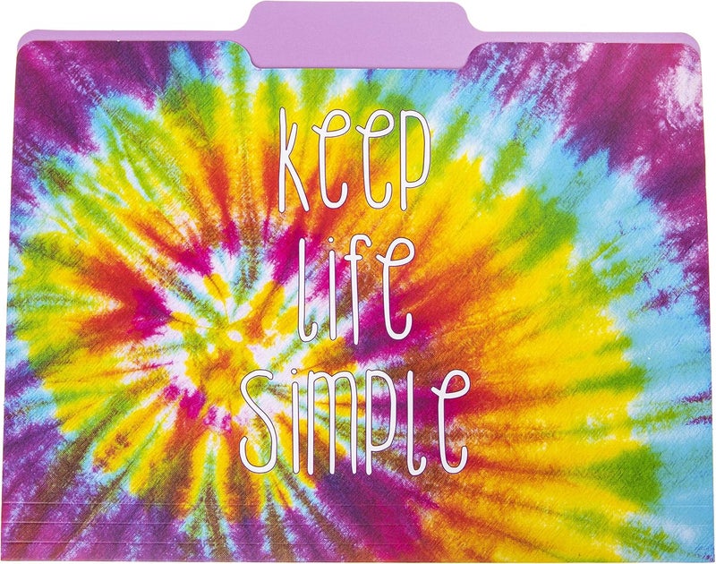 Graphique "Tie Dye" File Folder Set – File Set Includes 9 Folders and 3 Unique Go-Getter Designs, Embellished w/Gold Foil on Durable Triple-Scored Coated Cardstock - Image 3